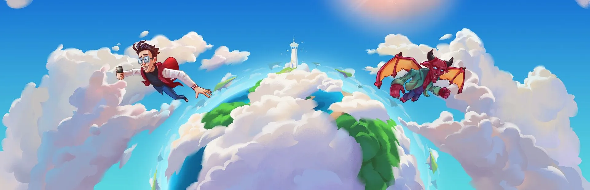 Angelo and Deemon 2: Too Hell of a Quest key art
