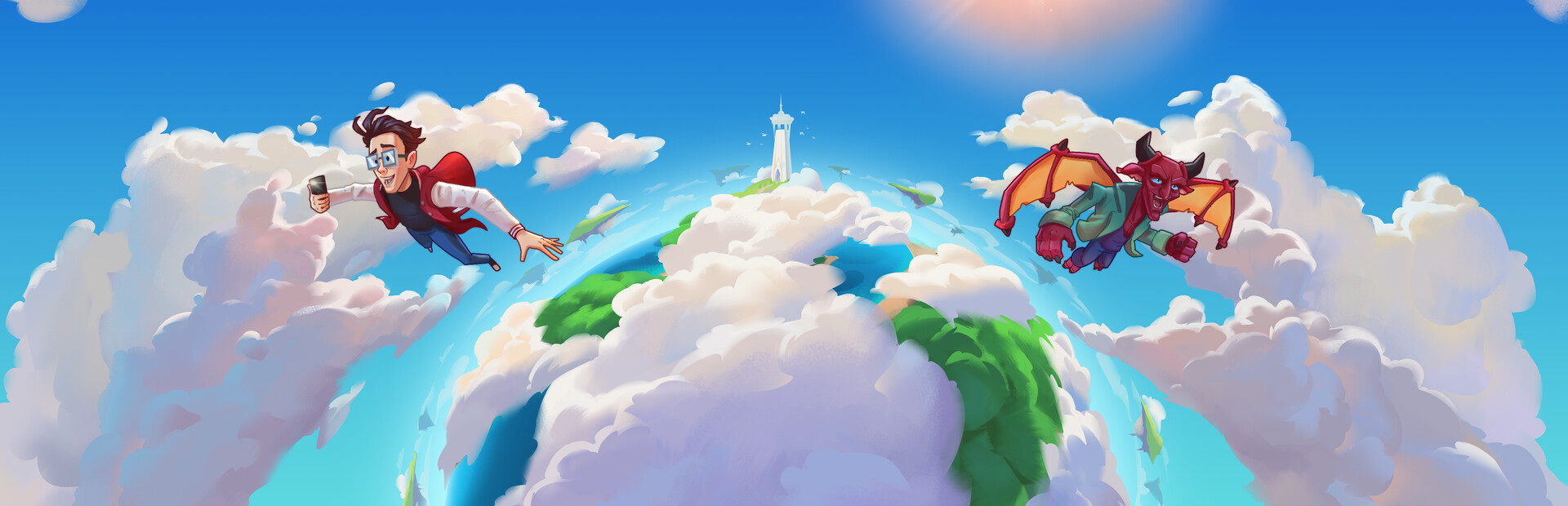 Angelo and Deemon 2: Too Hell of a Quest key art